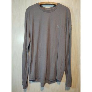 Men's Armani Exchange L/S Pullover Shirt Size XLg Gray - Cotton Thermal knit